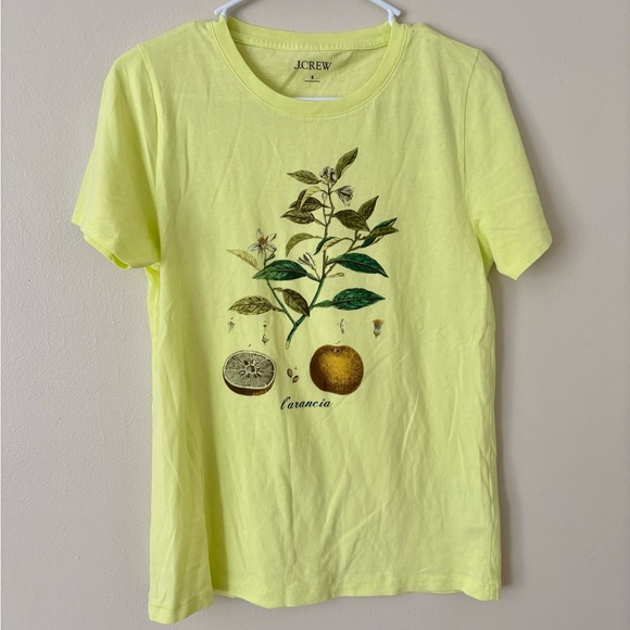 J. Crew Classic Crew Neck Citrus Tee New With Tags Size Small - Picture 2 of 6
